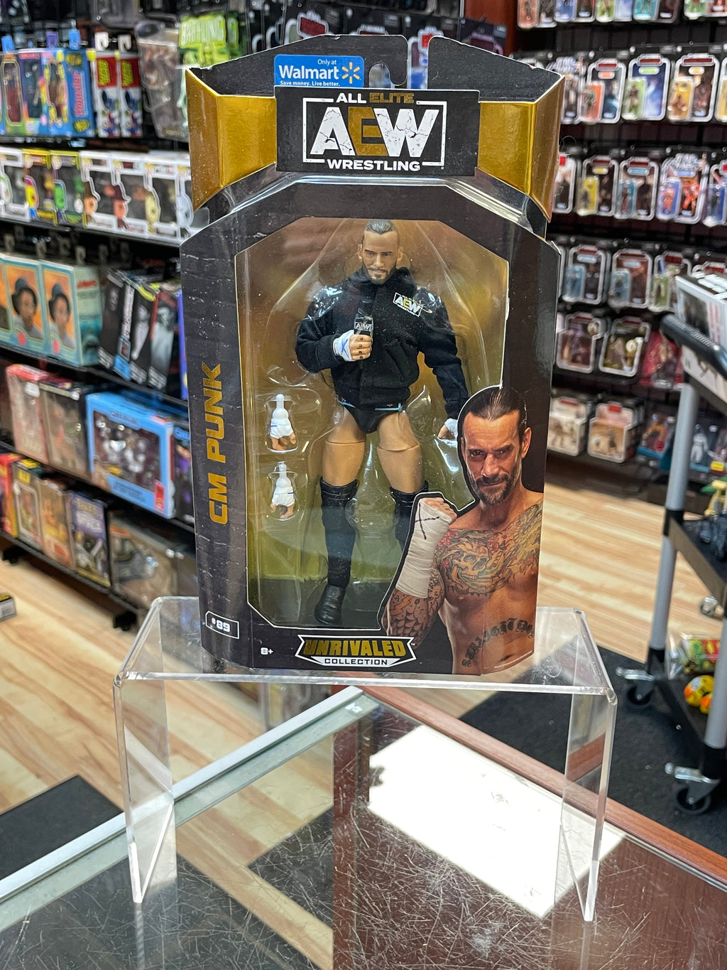 CM Punk Unrivaled (AEW Wrestling, Jazwares) **SEALED**