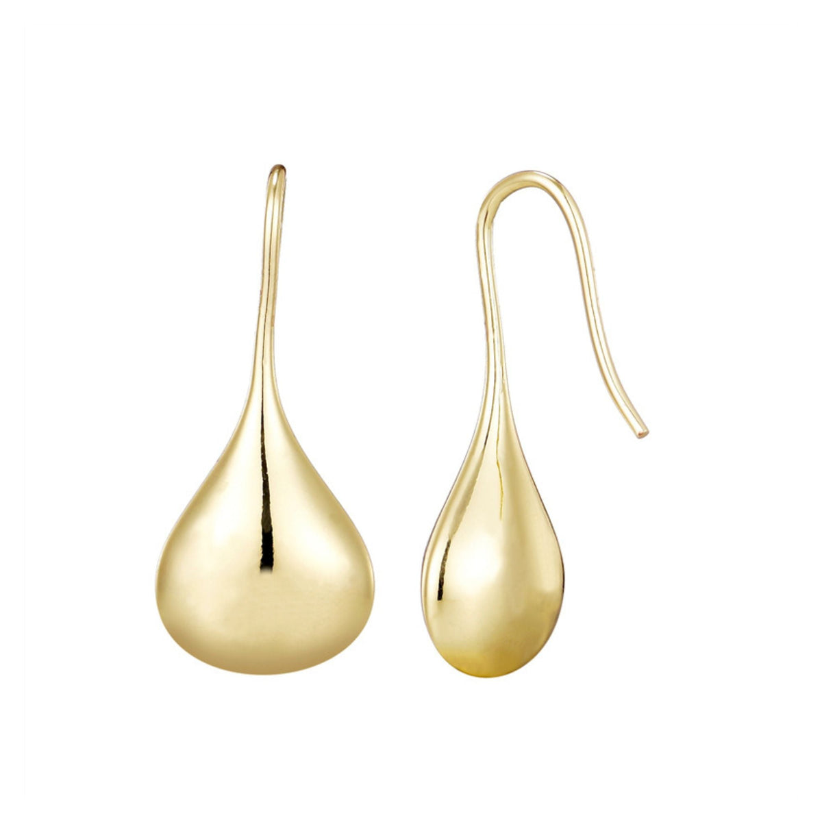 14k Gold Plated Rain Drop Wire Earrings