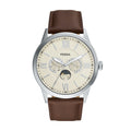 Fossil Men's Flynn 48mm Multifunction Brown Leather Watch