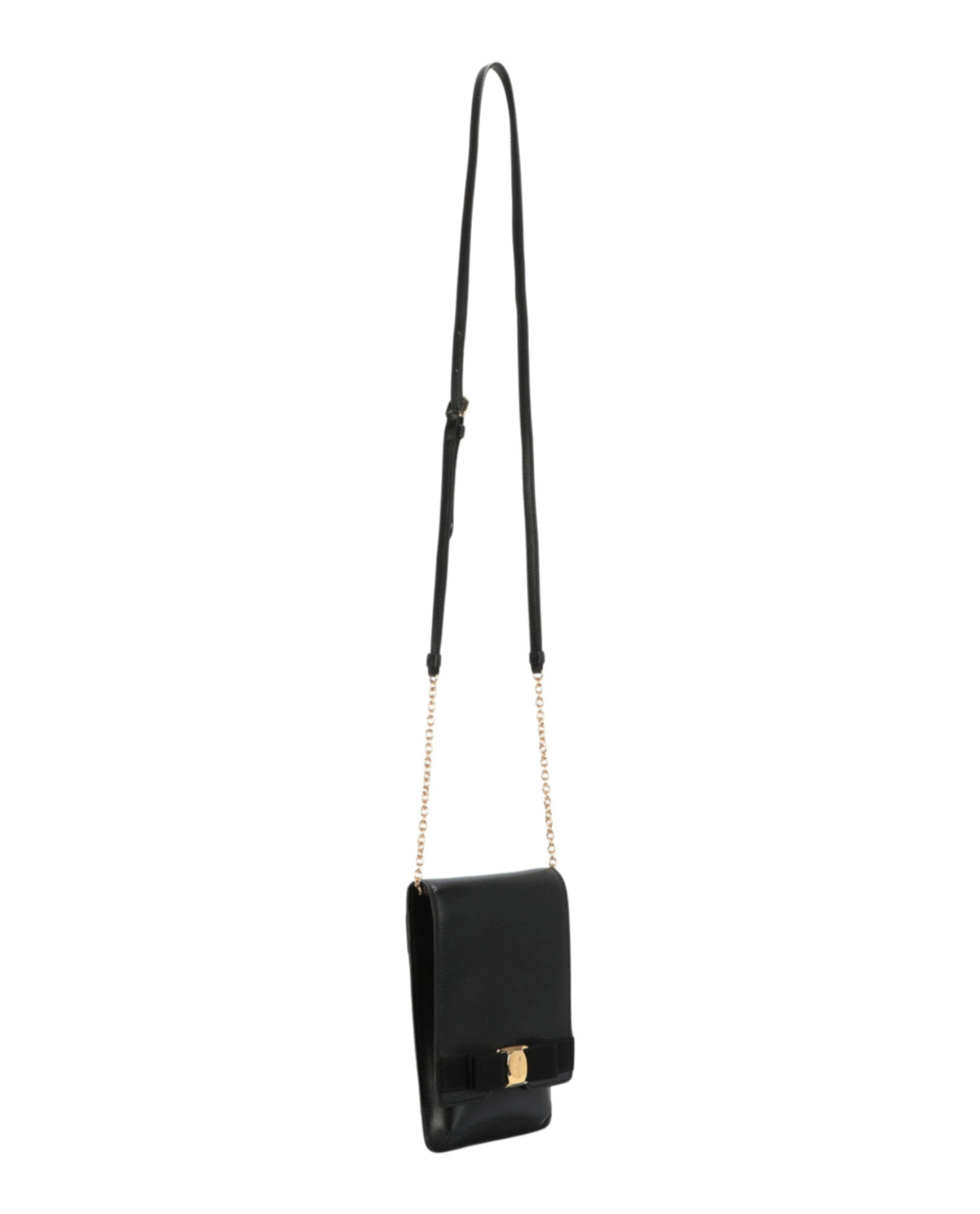 Logo Leather Convertible Crossbody Mobile Bag