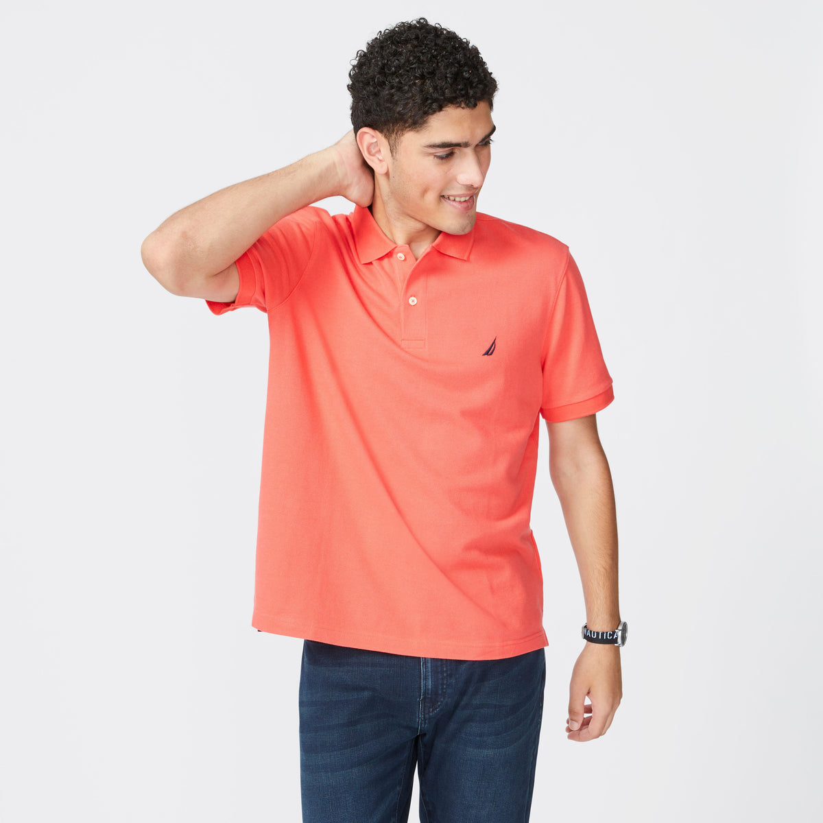 Nautica Mens Classic Fit Deck Polo
