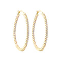 14k Gold Plated CZ Infinity Hoop Earrings