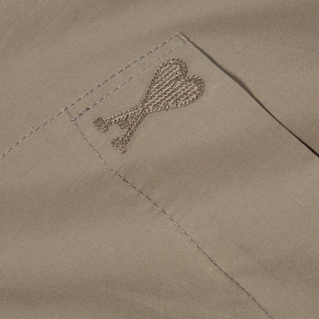 AMI Paris Short Sleeve Boxy Shirt (Ash)