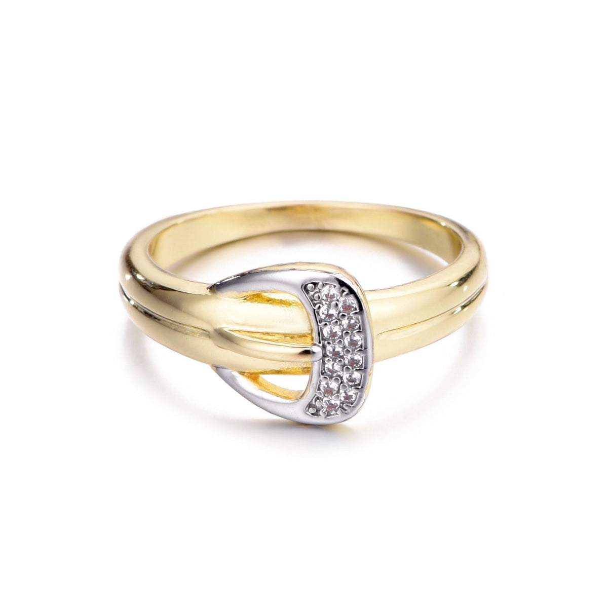 14k Gold Plated Buckle Ring