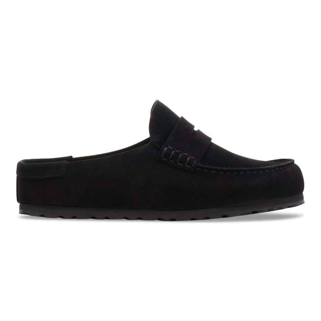 Unisex Naples Wrapped Suede Leather Clogs In Black
