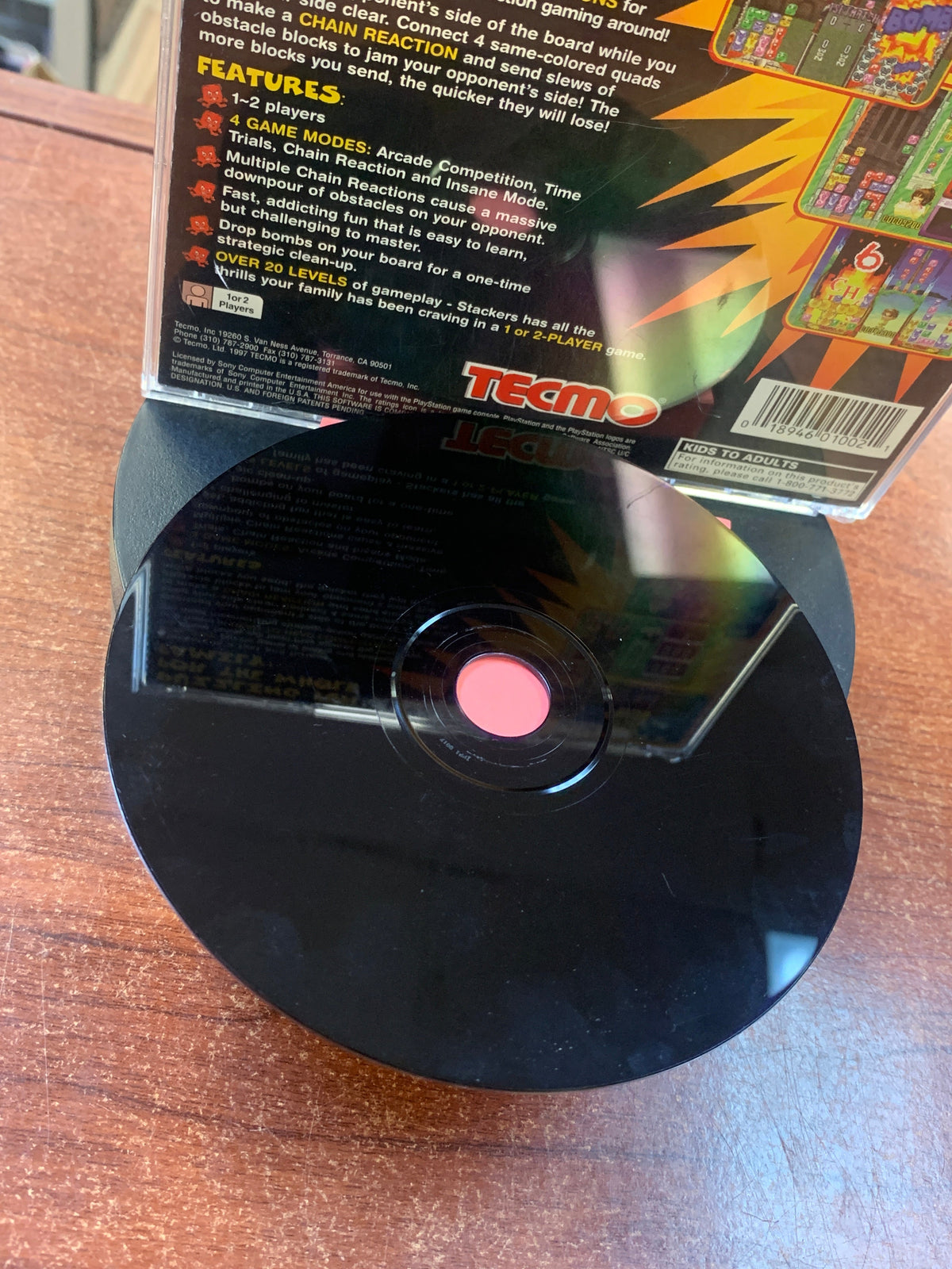Tecmo Stackers (PS1 Playstation, Video Game) **TESTED**