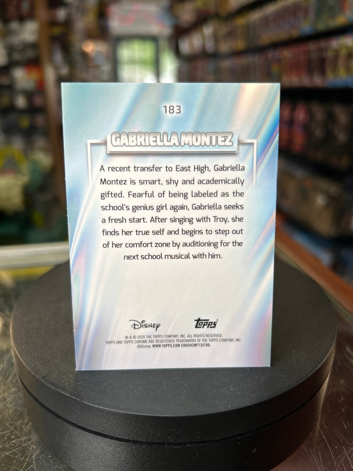 Gabriella Montez -Green Refractor 51/99- (Disney, 2026 Topps Chrome)