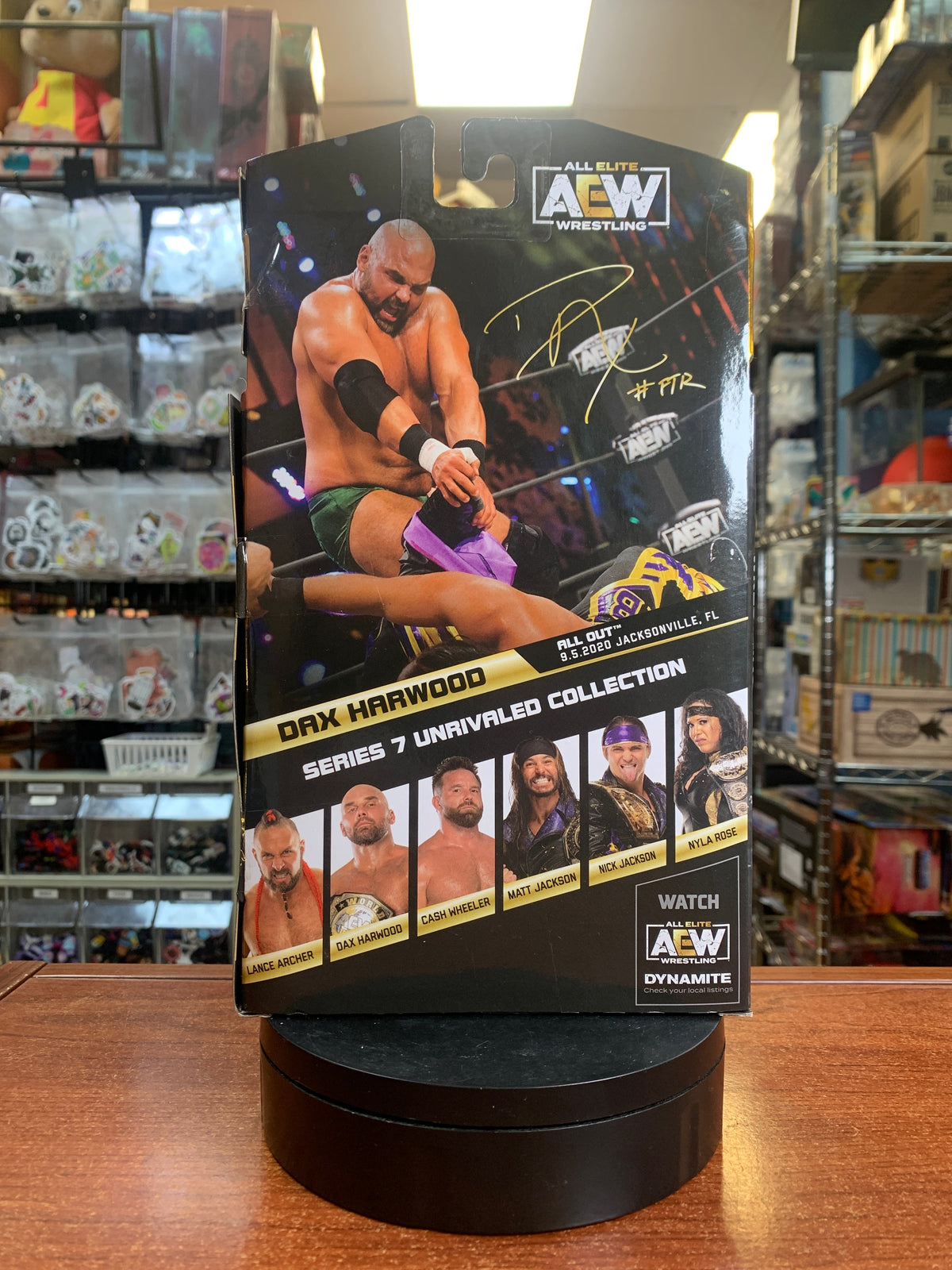 Unpainted Dax Hardwood #57 **ERROR** (All Elite Wrestling AEW, Jazwares) **SEALED**