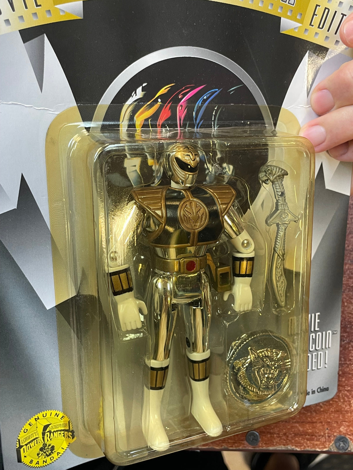 Auto Morphin Metallic White Ranger (Vintage MMPR Power Rangers, Bandai) **SEALED**