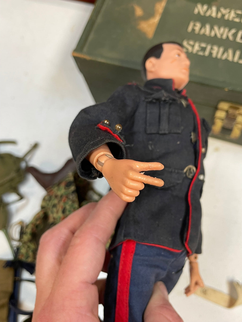 Action Marine with Foot Locker (Vintage 12” GI Joe, Hasbro) **Original**