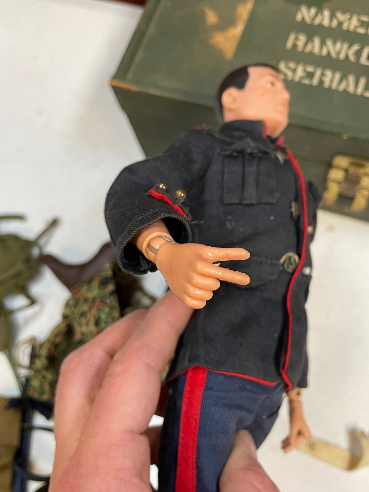 Action Marine with Foot Locker (Vintage 12” GI Joe, Hasbro) **Original**