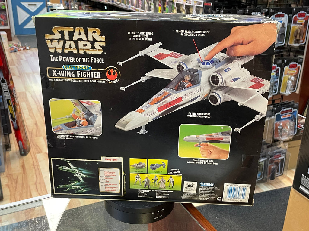 Electronic X- Wing Fighter (Vintage Star Wars POTF, Kenner) OPEN BOX