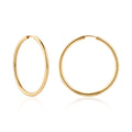 18K Gold Plated 3MM Endless Hoop Earrings