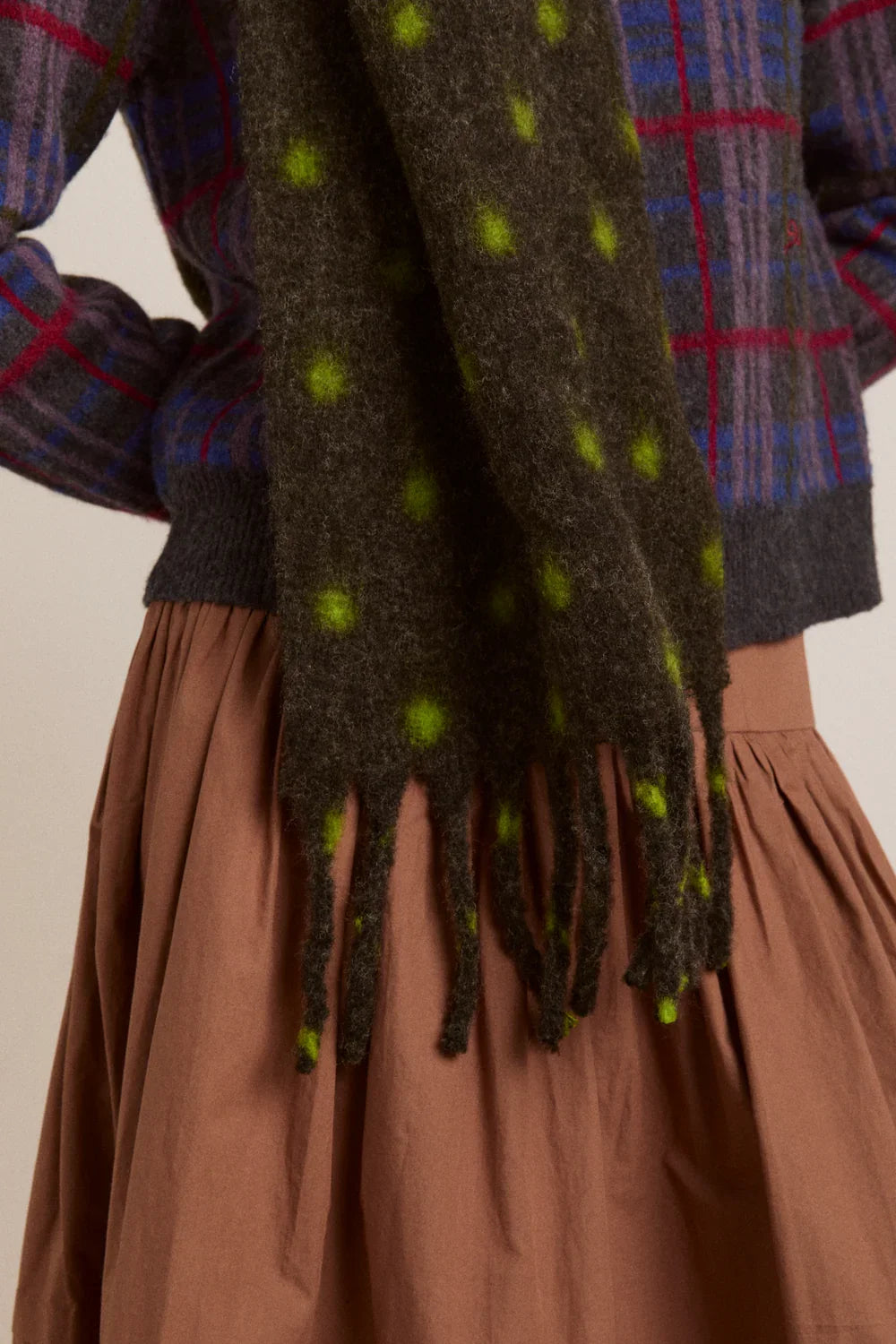 Damson Madder Fluffy Scarf
