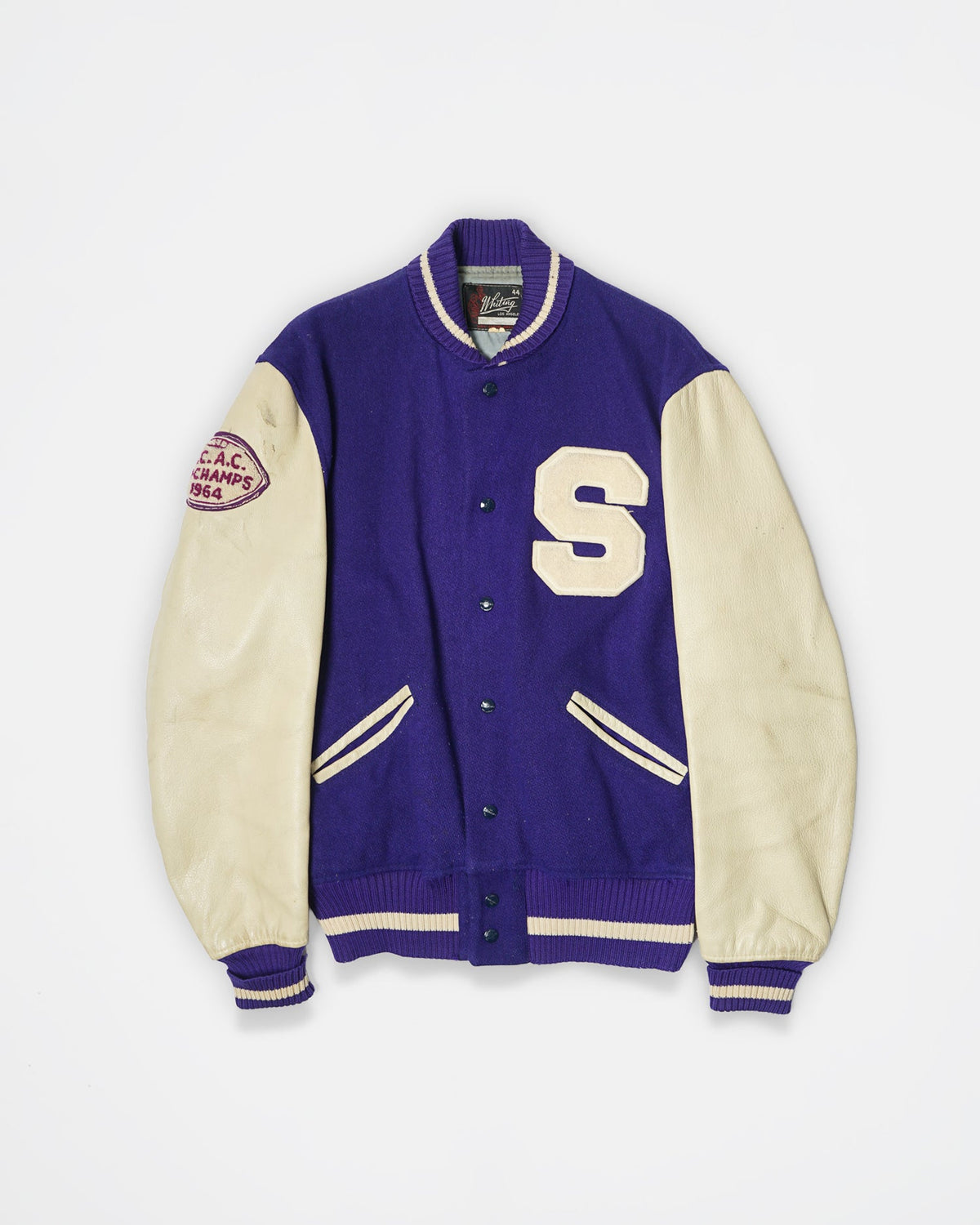 60's Wool Leather Varsity Jacket