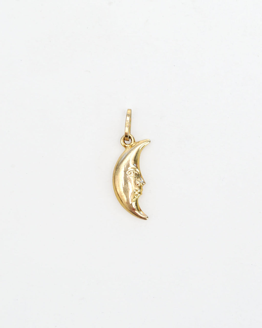 14k Gold Moon Charm