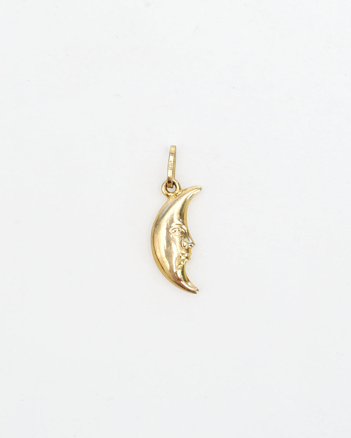 14k Gold Moon Charm