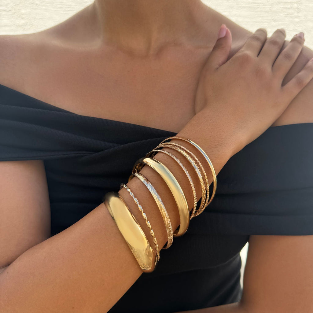 Gold Plated 8-Bangle Set