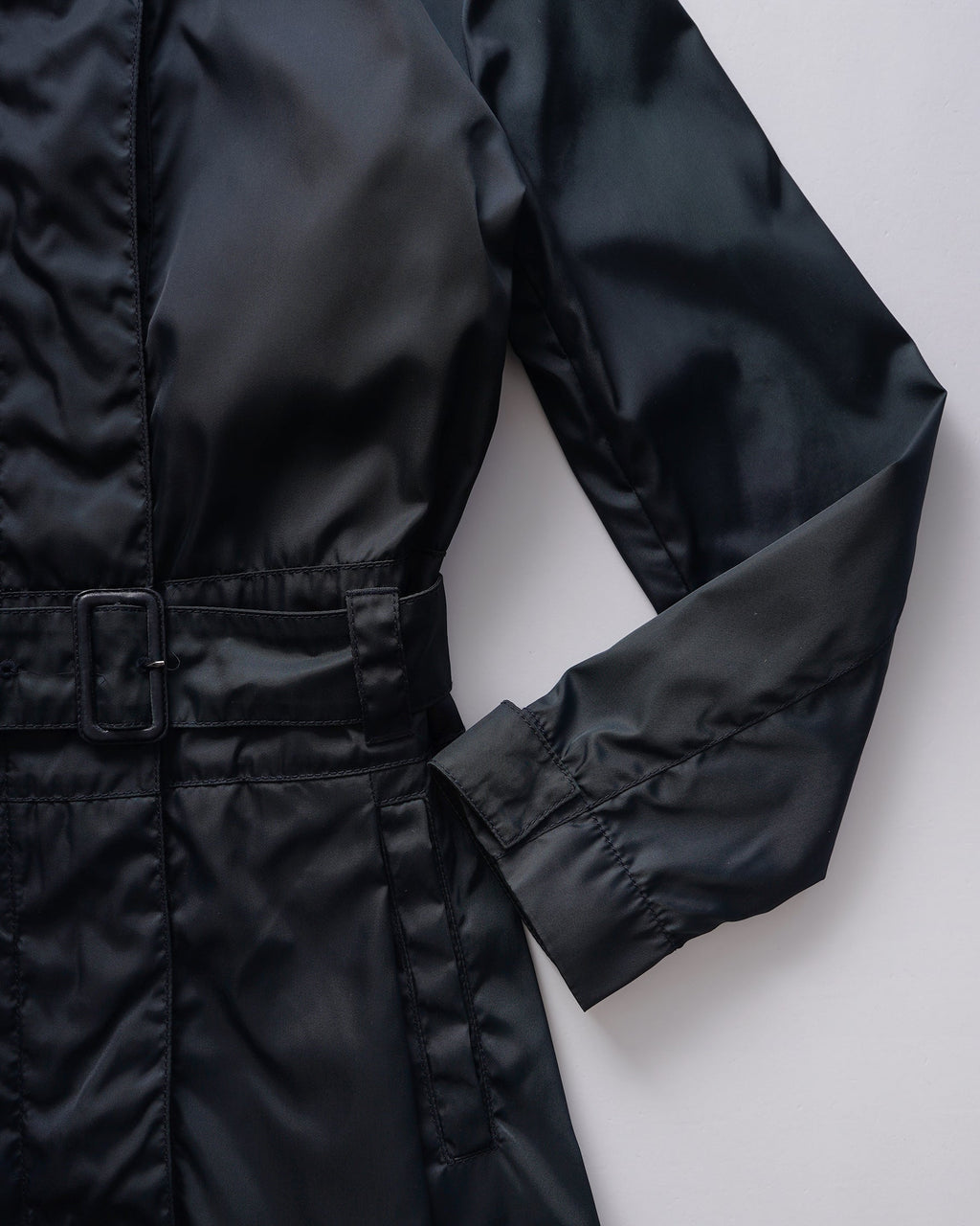 Belted Nylon Coat
