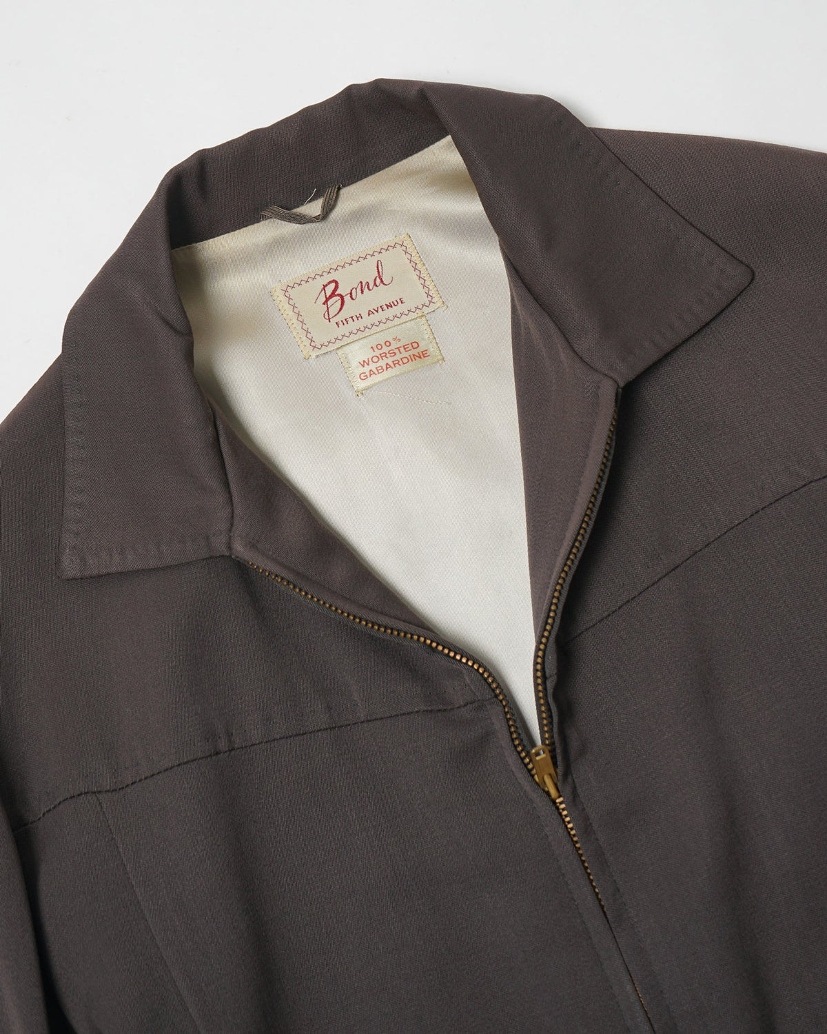 1950's Rayon Gabardine Zip-Up Jacket