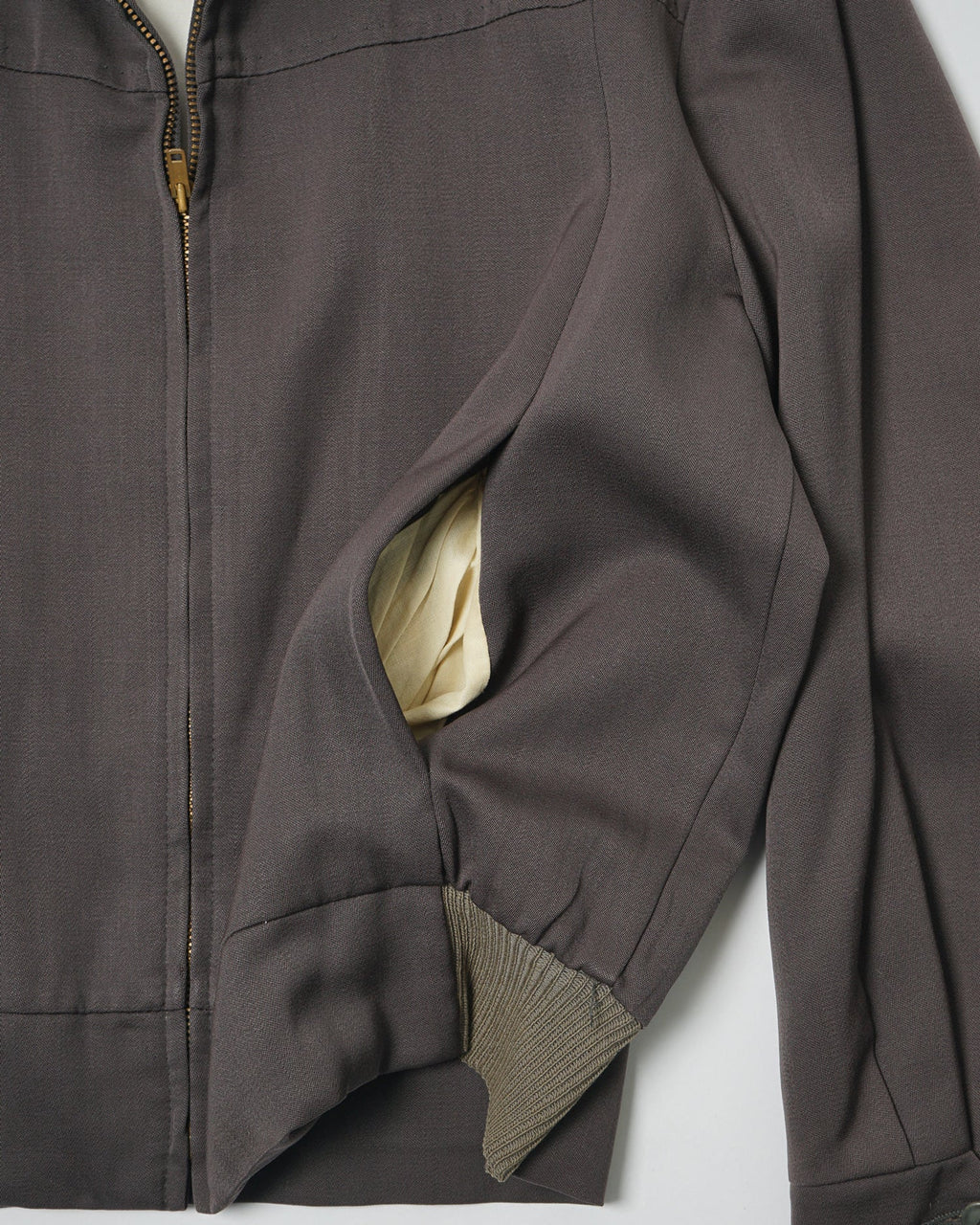 1950's Rayon Gabardine Zip-Up Jacket