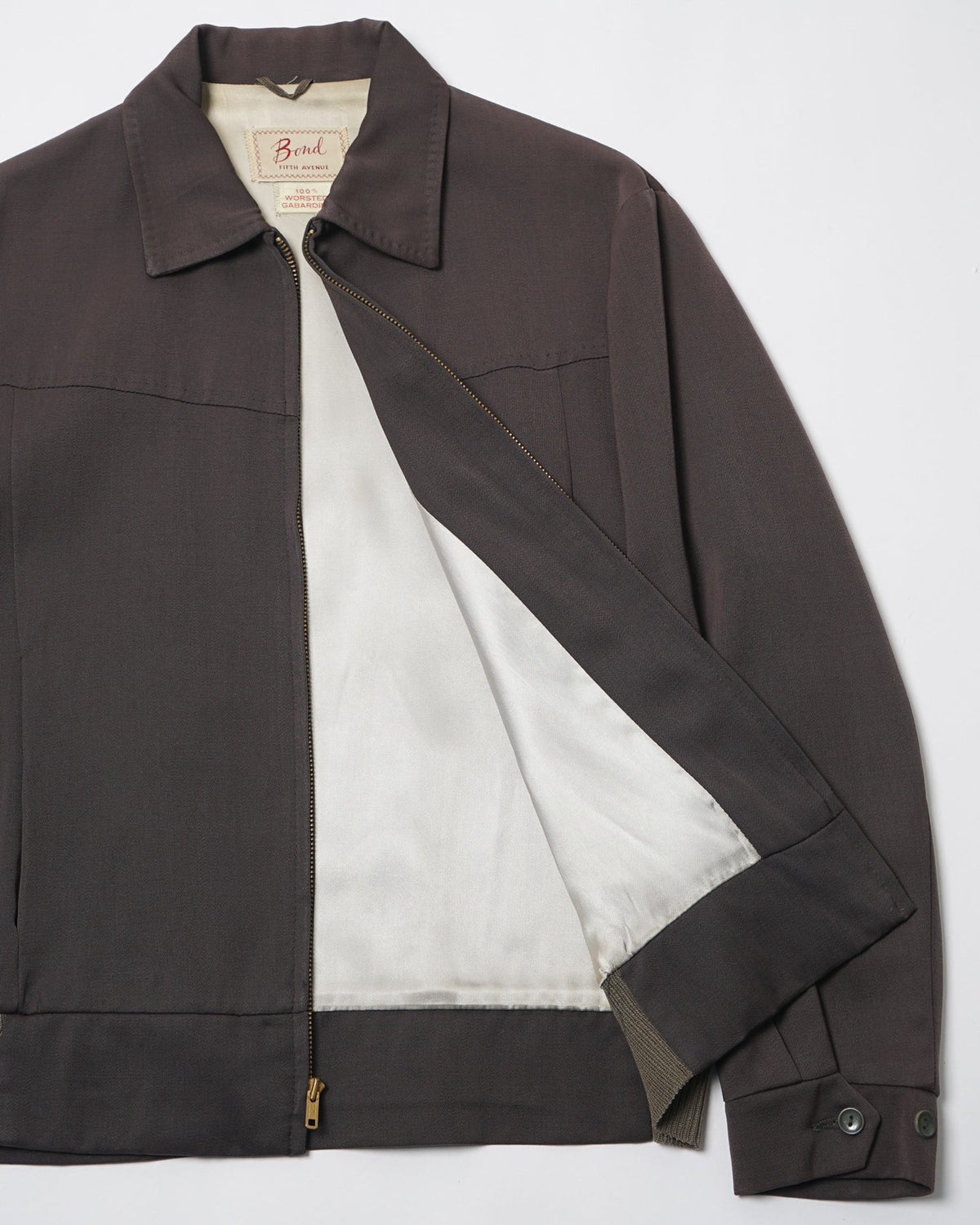 1950's Rayon Gabardine Zip-Up Jacket
