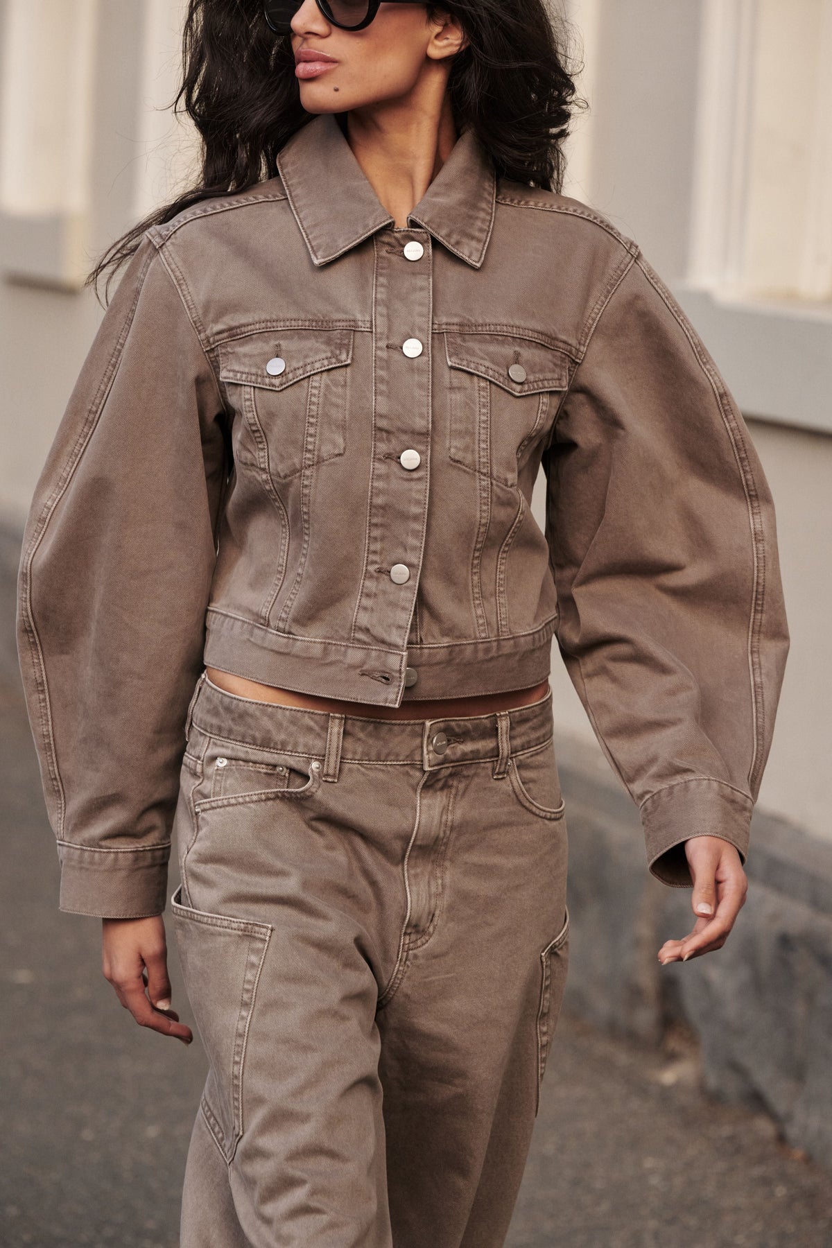 Elle Cropped Denim Jacket
