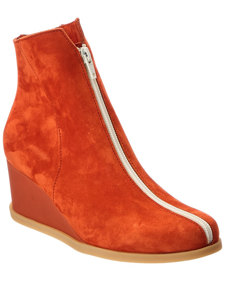 Arche Okolys Leather Wedge Bootie