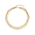 Tarnish Resistant 18k Gold Plated Triple Layered Anklet