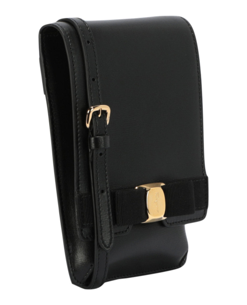 Logo Leather Convertible Crossbody Mobile Bag