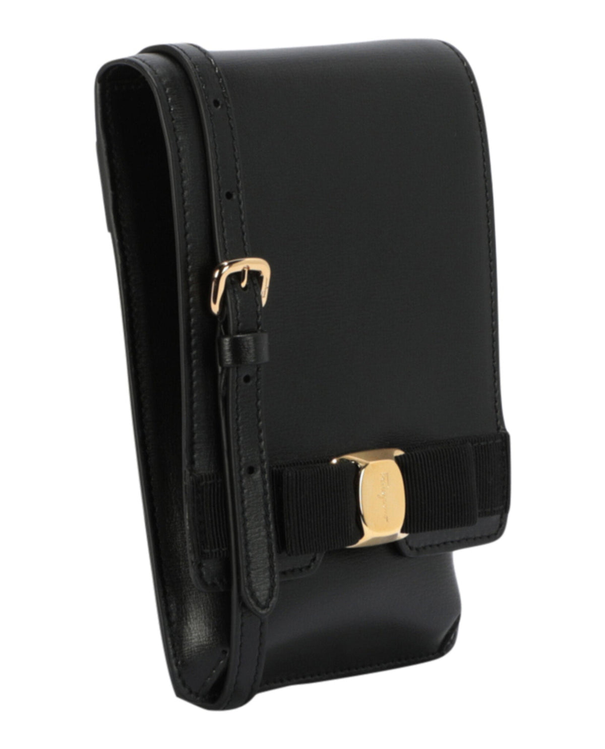 Logo Leather Convertible Crossbody Mobile Bag
