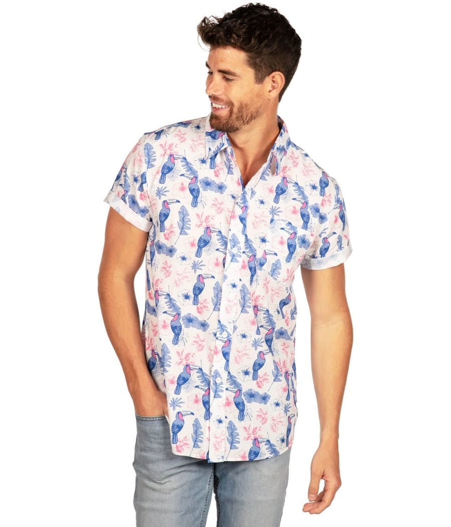 Men's Toucan Tango White Hawaiian Shirt