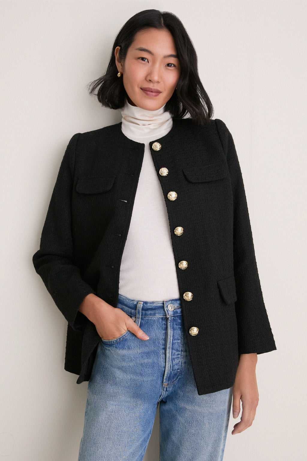 Black Tweed Jennings Jacket