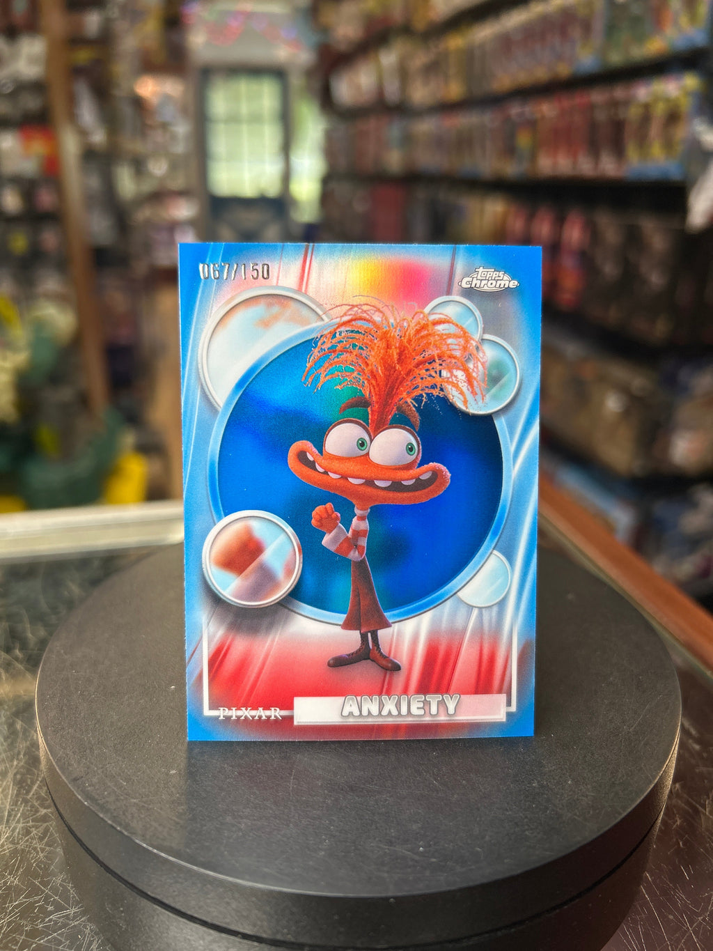 Anxiety -Blue Refractor 067/150- (Disney 2026 Topps Chrome, Inside Out)