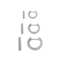 Silver Plated Huggie Hoop Earrings Pack