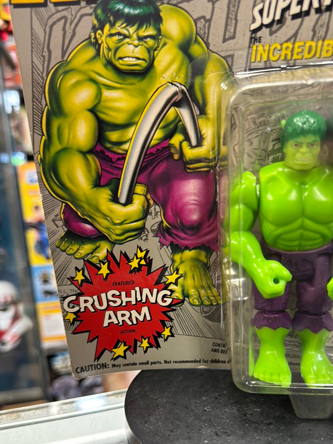 Crushing Arm Incredible Hulk (Vintage Marvel Superheroes, ToyBiz) Sealed