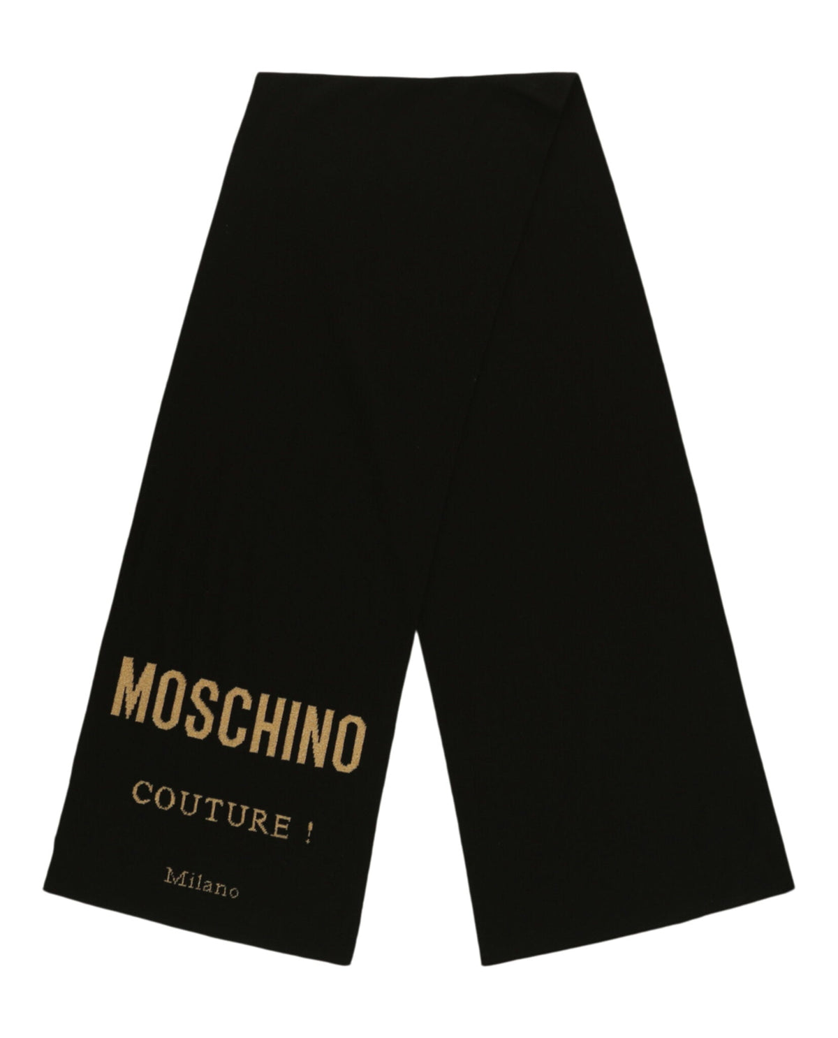 Logo Embroidered Wool Scarf