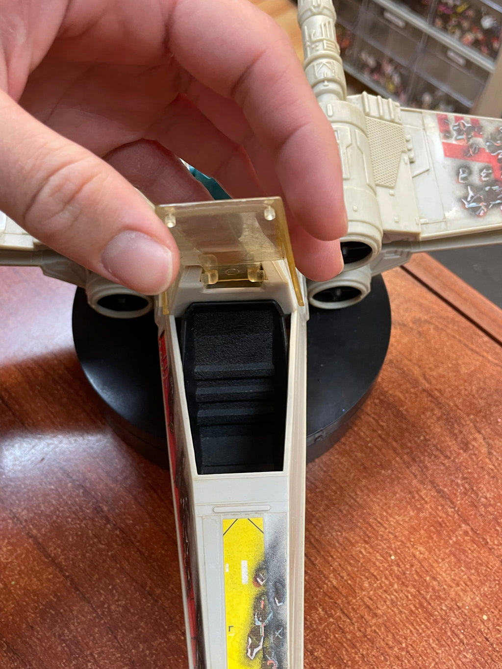 Battle Damage X-Wing Fighter With Stickers (Vintage Star Wars ESB, Kenner)