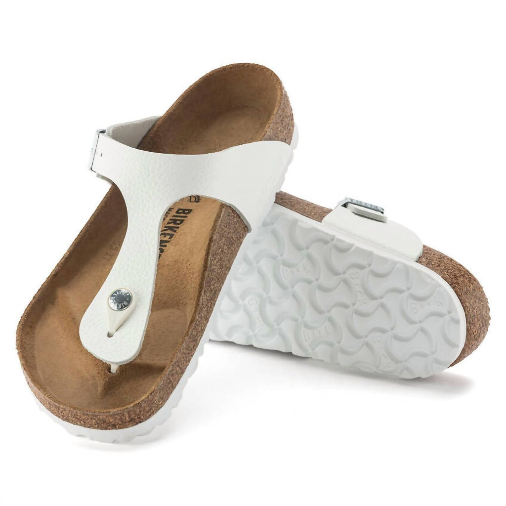 Women's Gizeh Leather Sandals In White