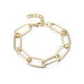 Gold Plated Chunky Paperclip Chain Bracelet