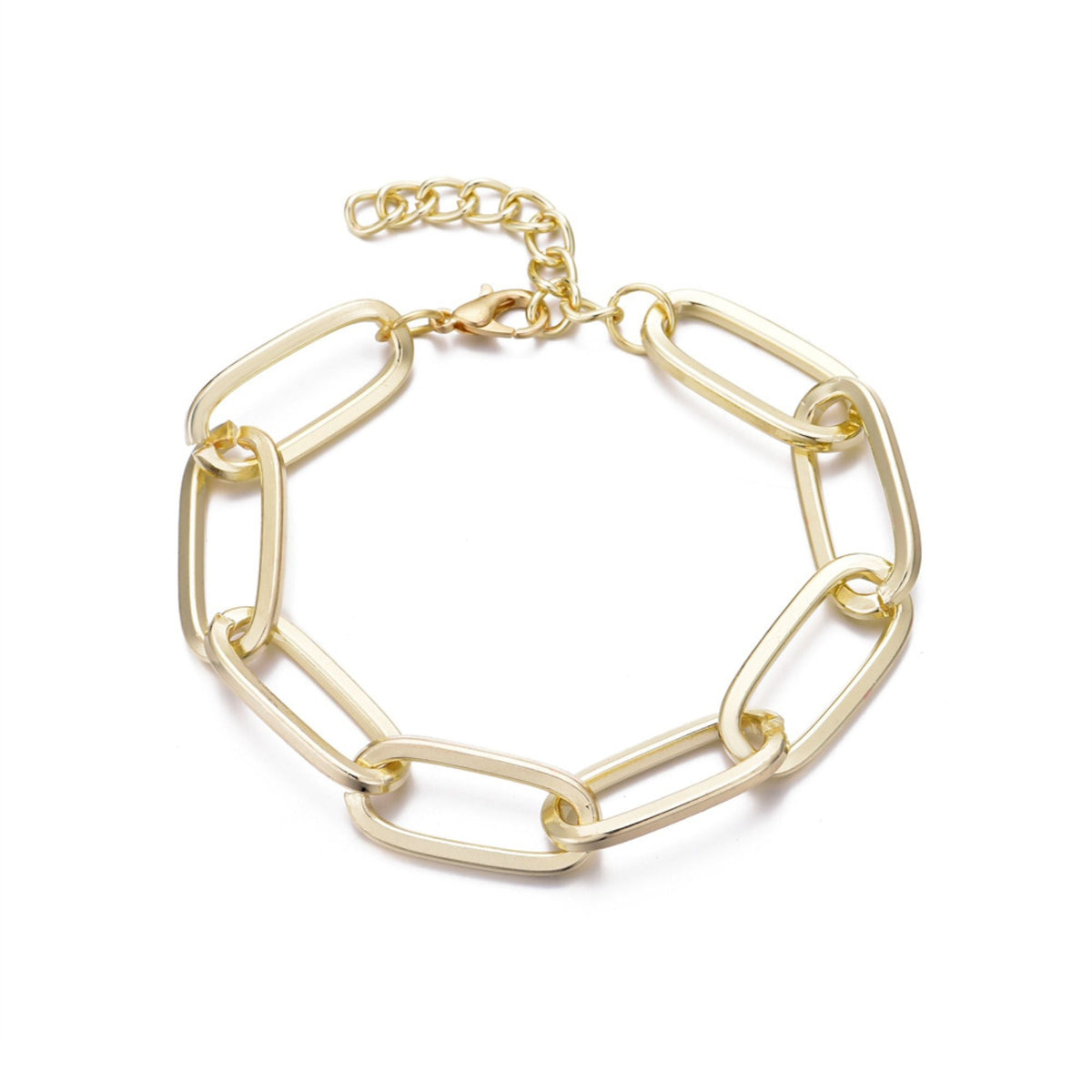 Gold Plated Chunky Paperclip Chain Bracelet