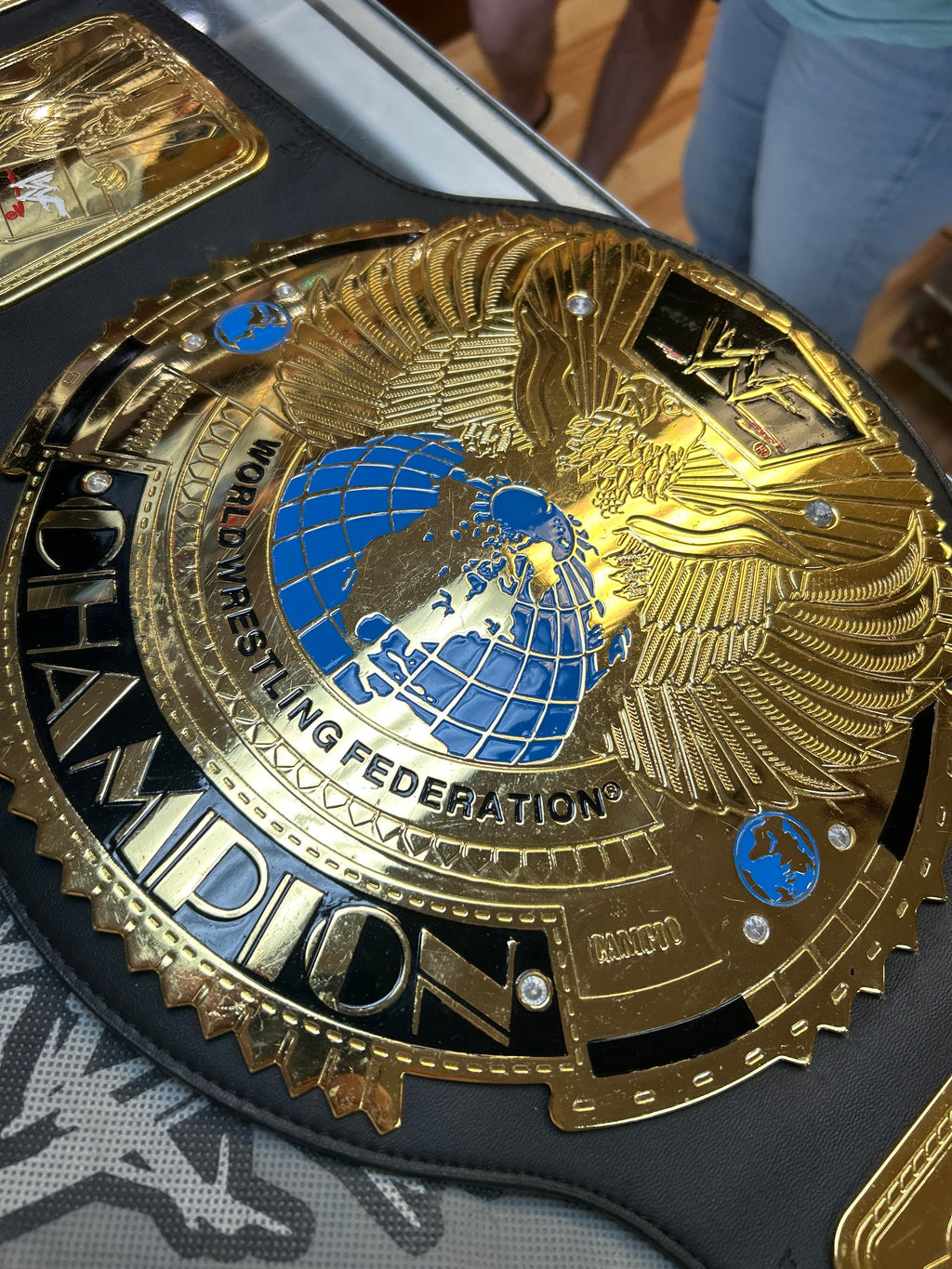 Winged Eagle Championship Belt with Bag (Vintage WWF, Figures Toy Company)