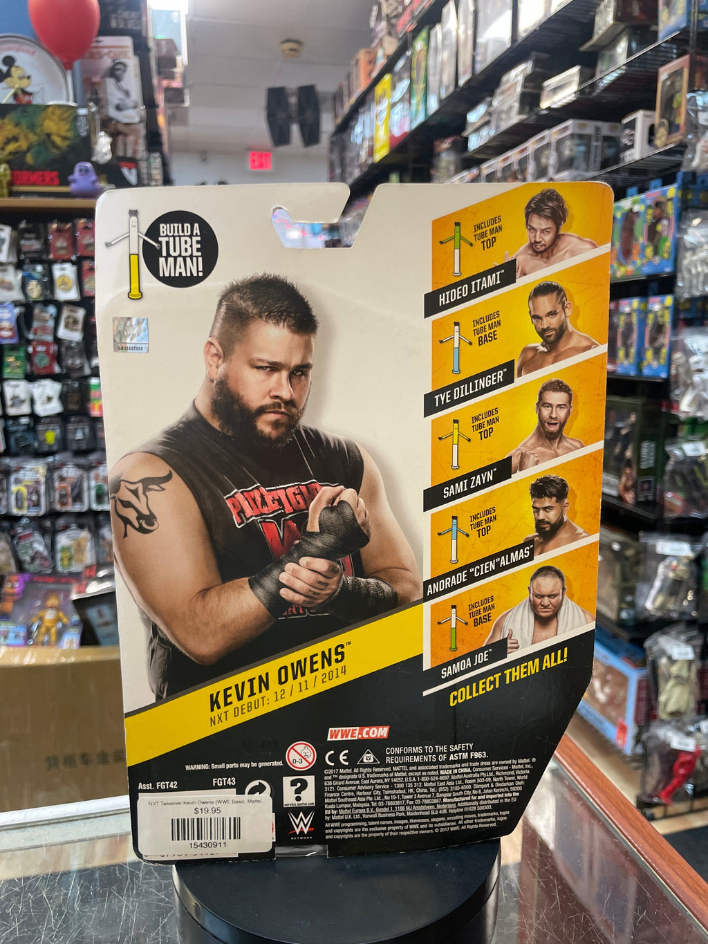 NXT Takeover Kevin Owens (WWE Basic, Mattel) **SEALED**