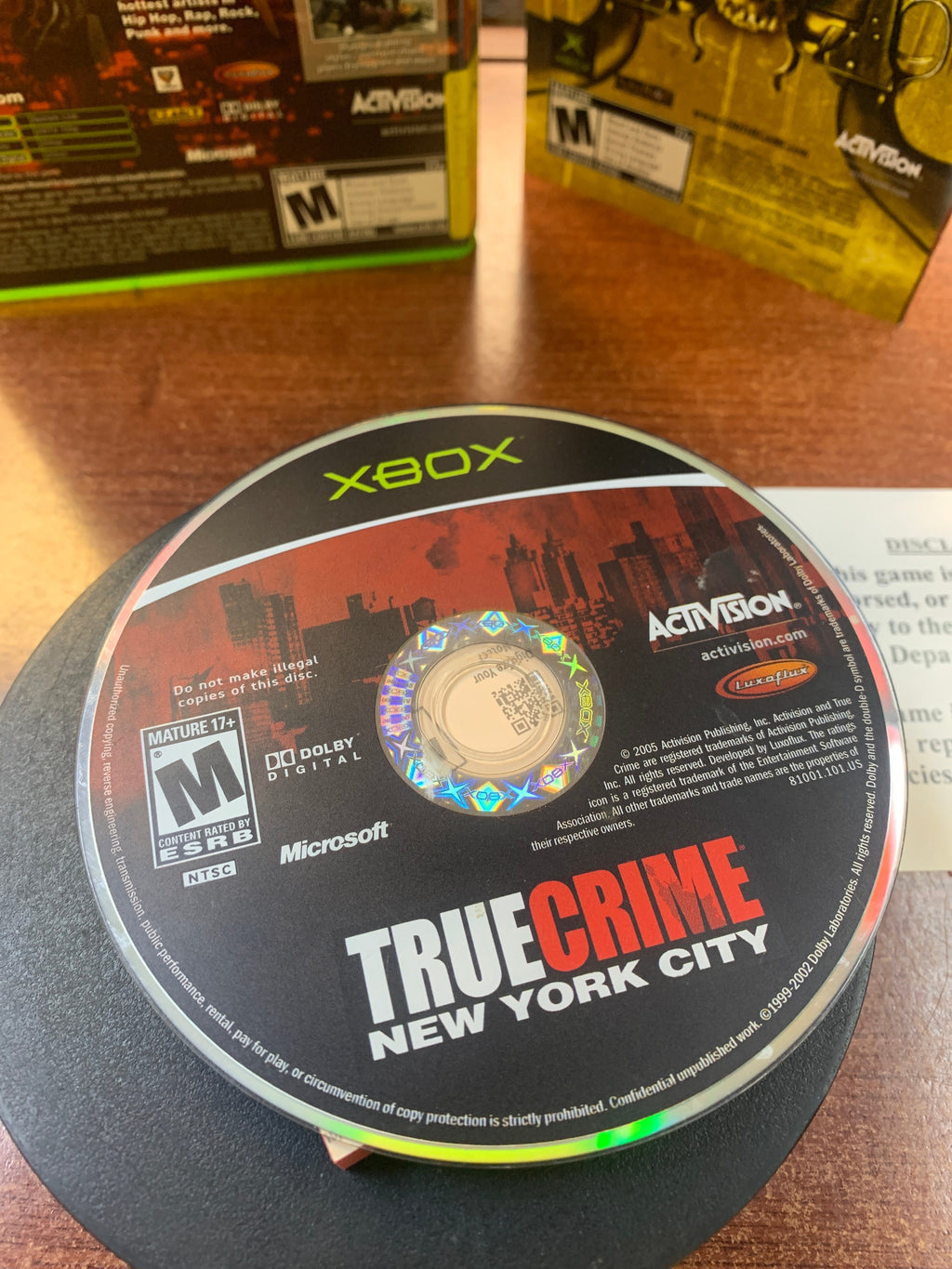 True Crime New York City (Xbox, Activision, Video Game) **TESTED**