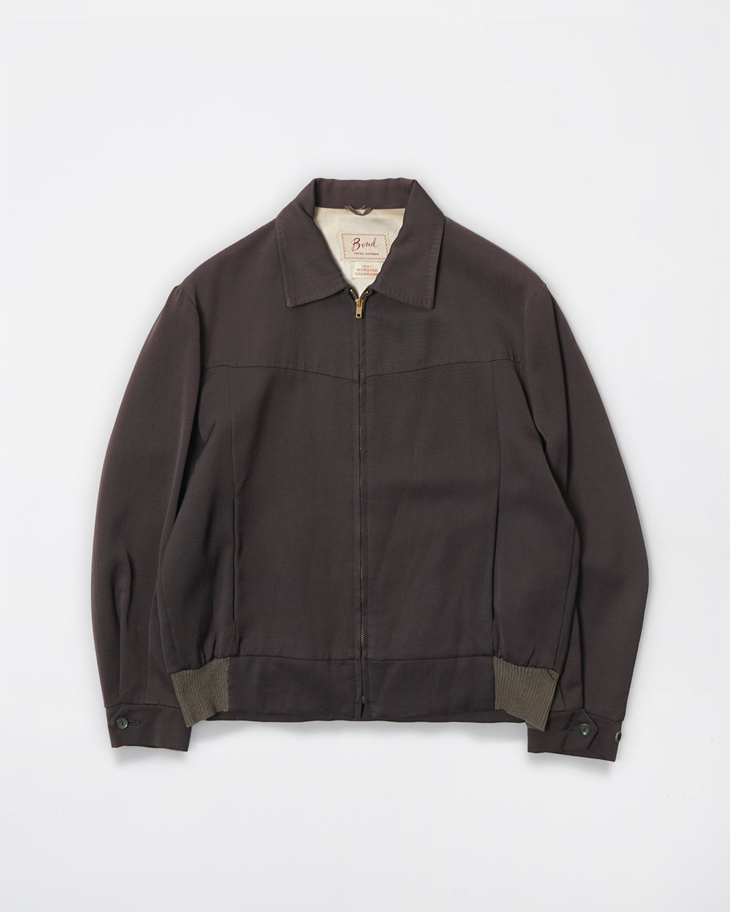 1950's Rayon Gabardine Zip-Up Jacket