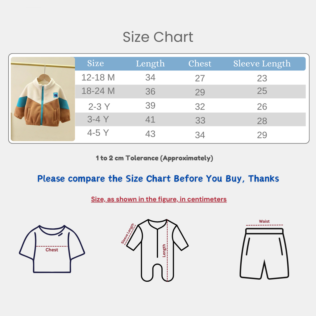Beige Brown N Blue Color Block Jacket