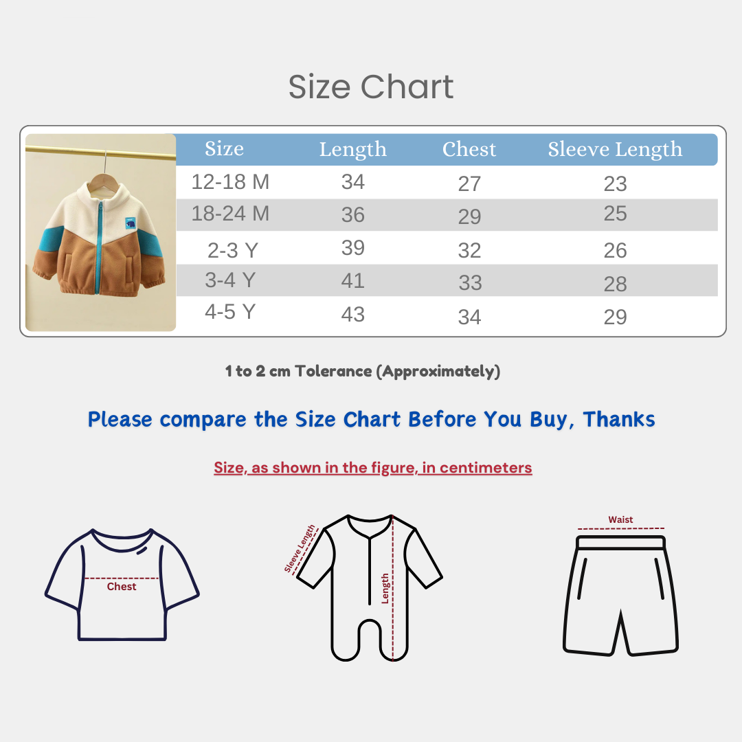 Beige Brown N Blue Color Block Jacket