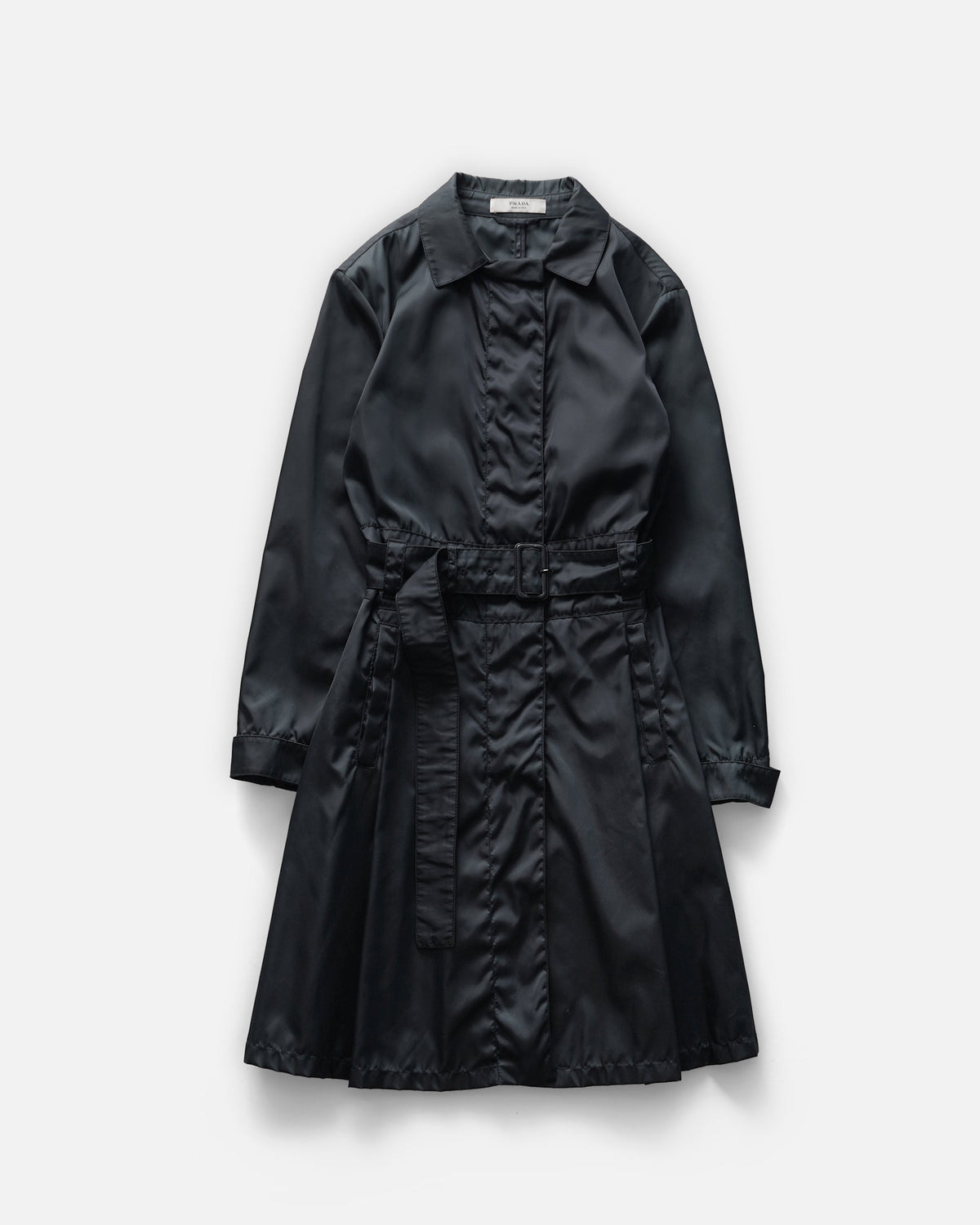 Belted Nylon Coat