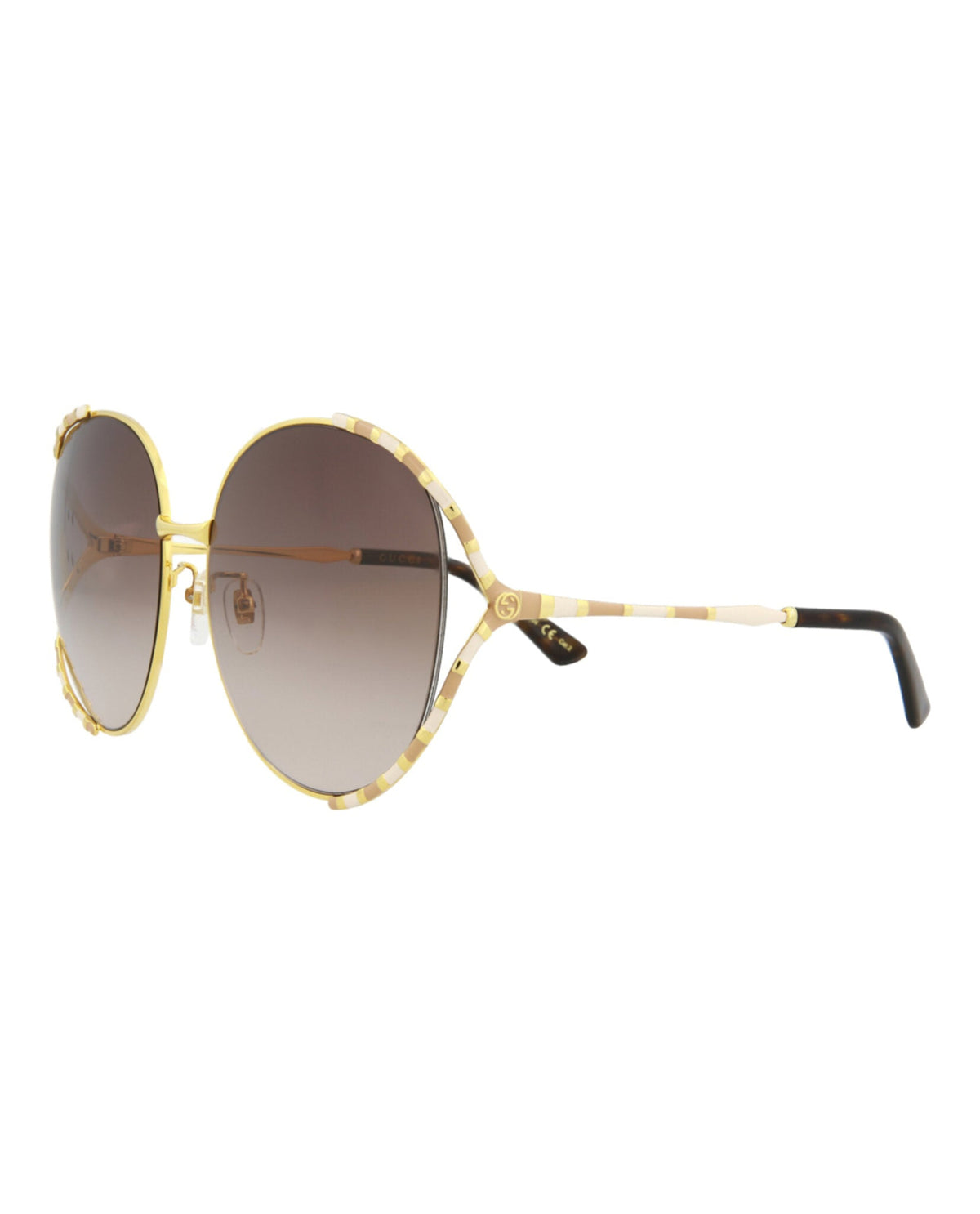 Round-Frame Metal Sunglasses