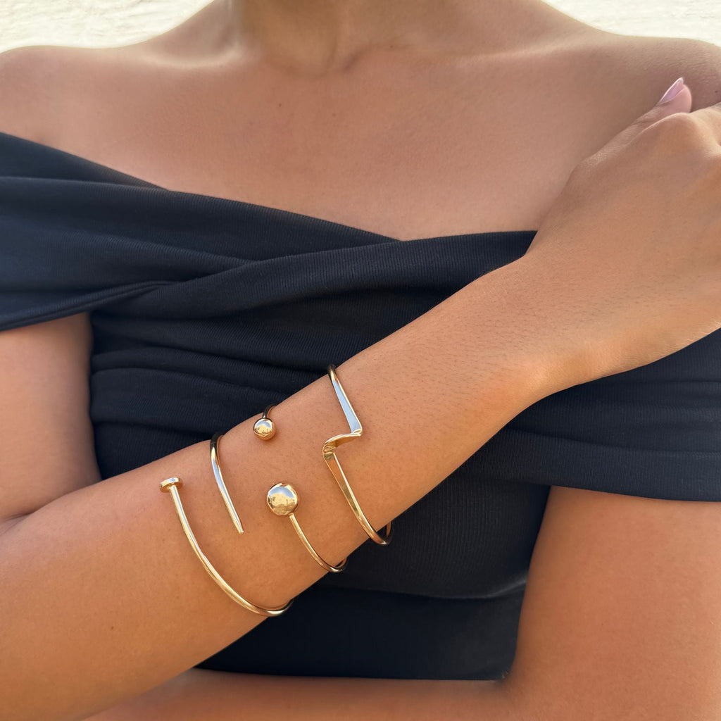 Gold Plated 3-Cuff Set